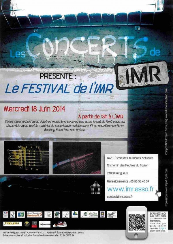 Lire la suite à propos de l’article Festival de l’IMR – Mercredi 18 Juin 2014